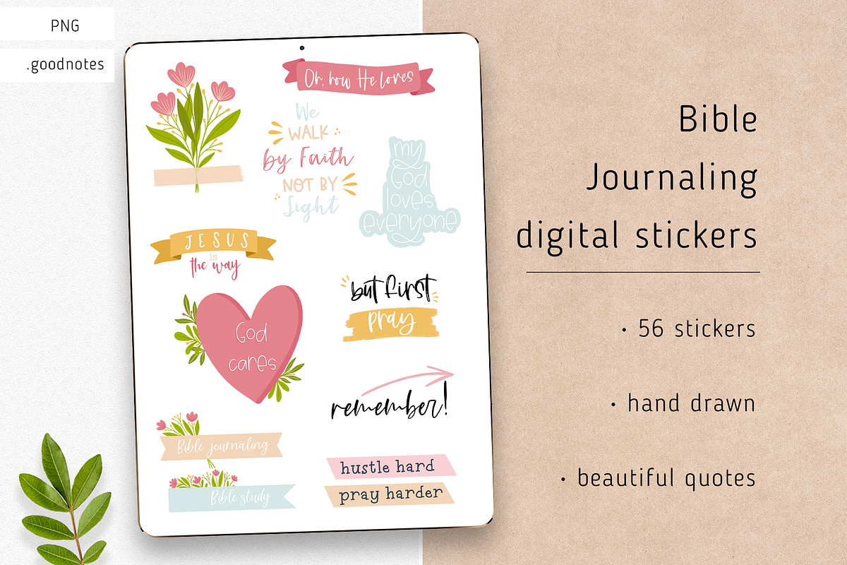 Bible journaling digital stickers, an Illustration by Oh Mia Studio (Photo 1 of 2)