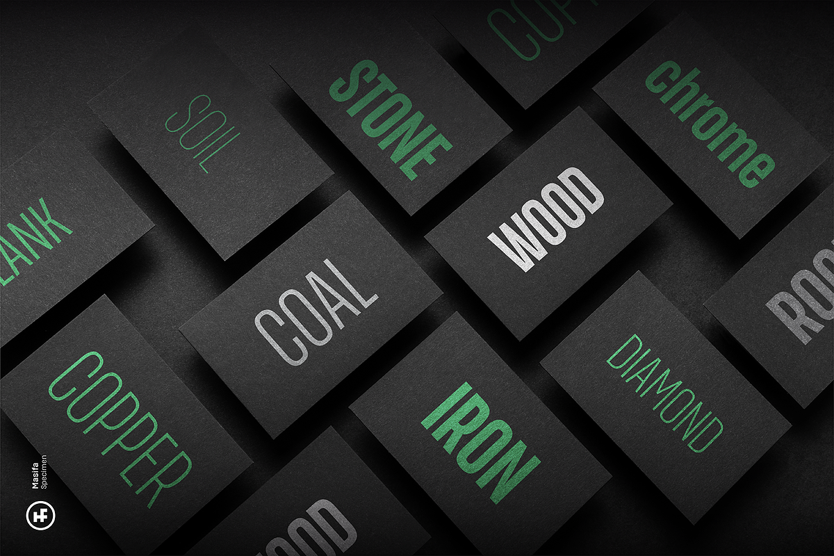 Masifa Ultra Condensed Family, a Sans Serif Font by Hurufatfont (Photo 15 of 15)