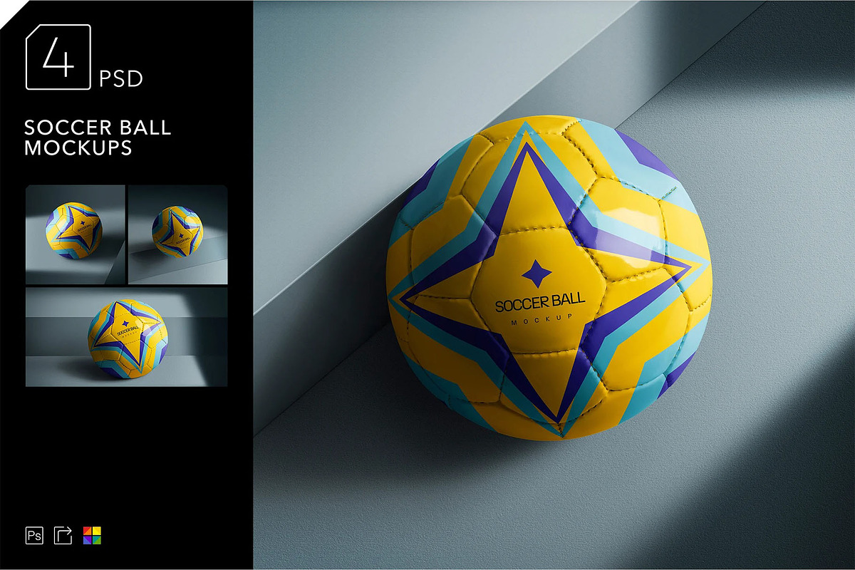 Football mockup, a Product Mockup by megostudi0 (Photo 1 of 6)