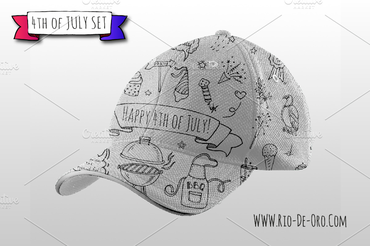 4th of July hand drawn 95 icons!, an Outline Icon by Natasha-Pankina.com (Photo 5 of 6)