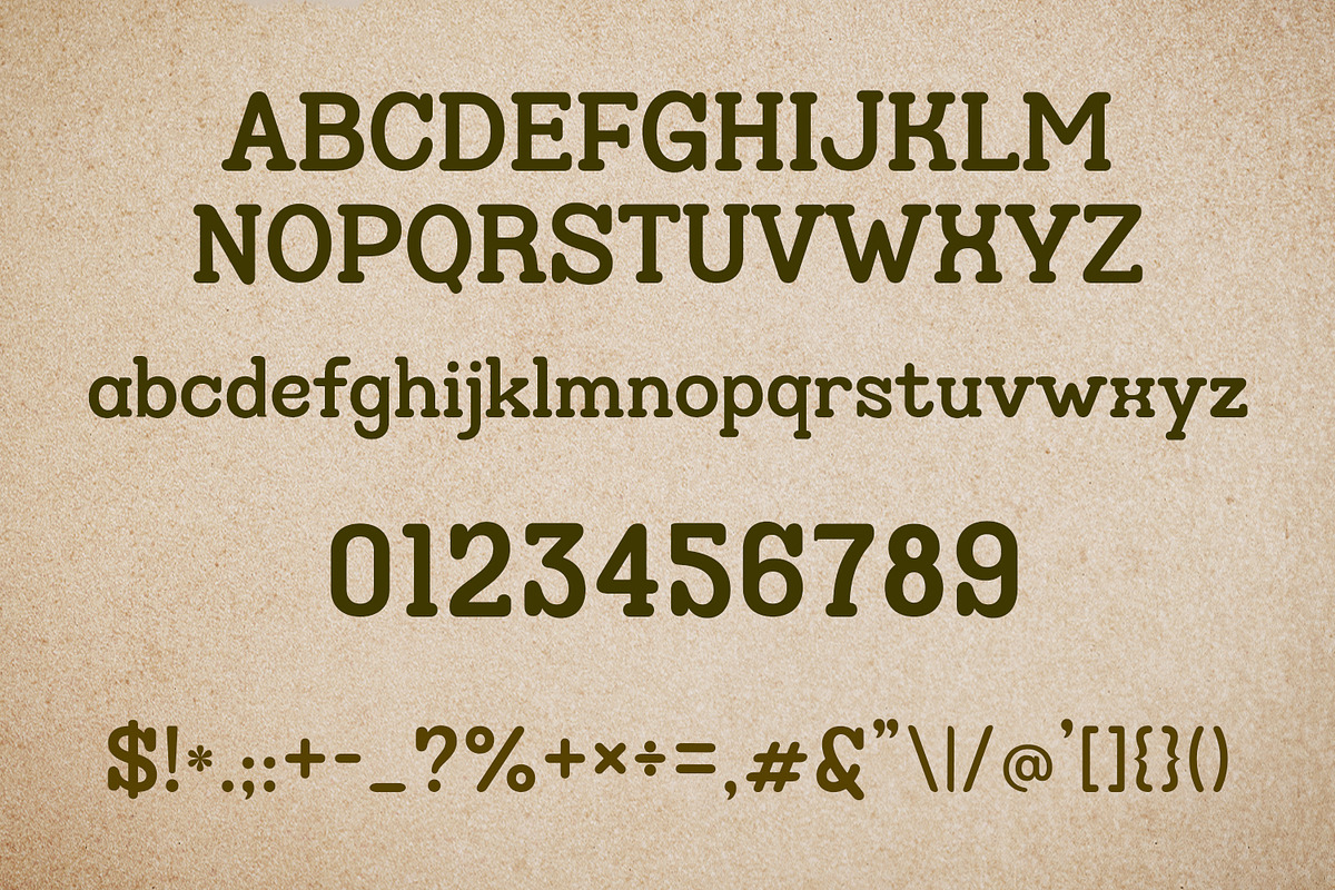 Deckle Vintage Slab Serif Font, a Serif Font by OWPictures (Photo 10 of 10)