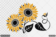 Sunflower SVG PNG Design Bundle, an Illustration by Actual Pixel (Thumbnail 5 of 30)