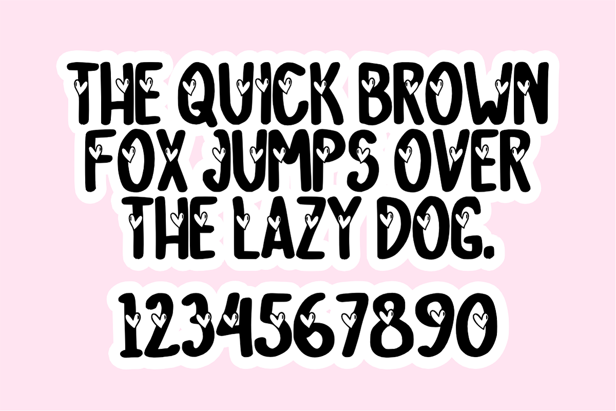 Retro Valentine – Heart Display Font, a Sans Serif Font by KiddoGlyphs Studio (Photo 4 of 5)
