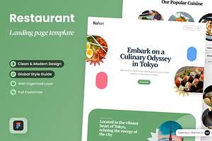 Kohan - Restaurant Landing Page