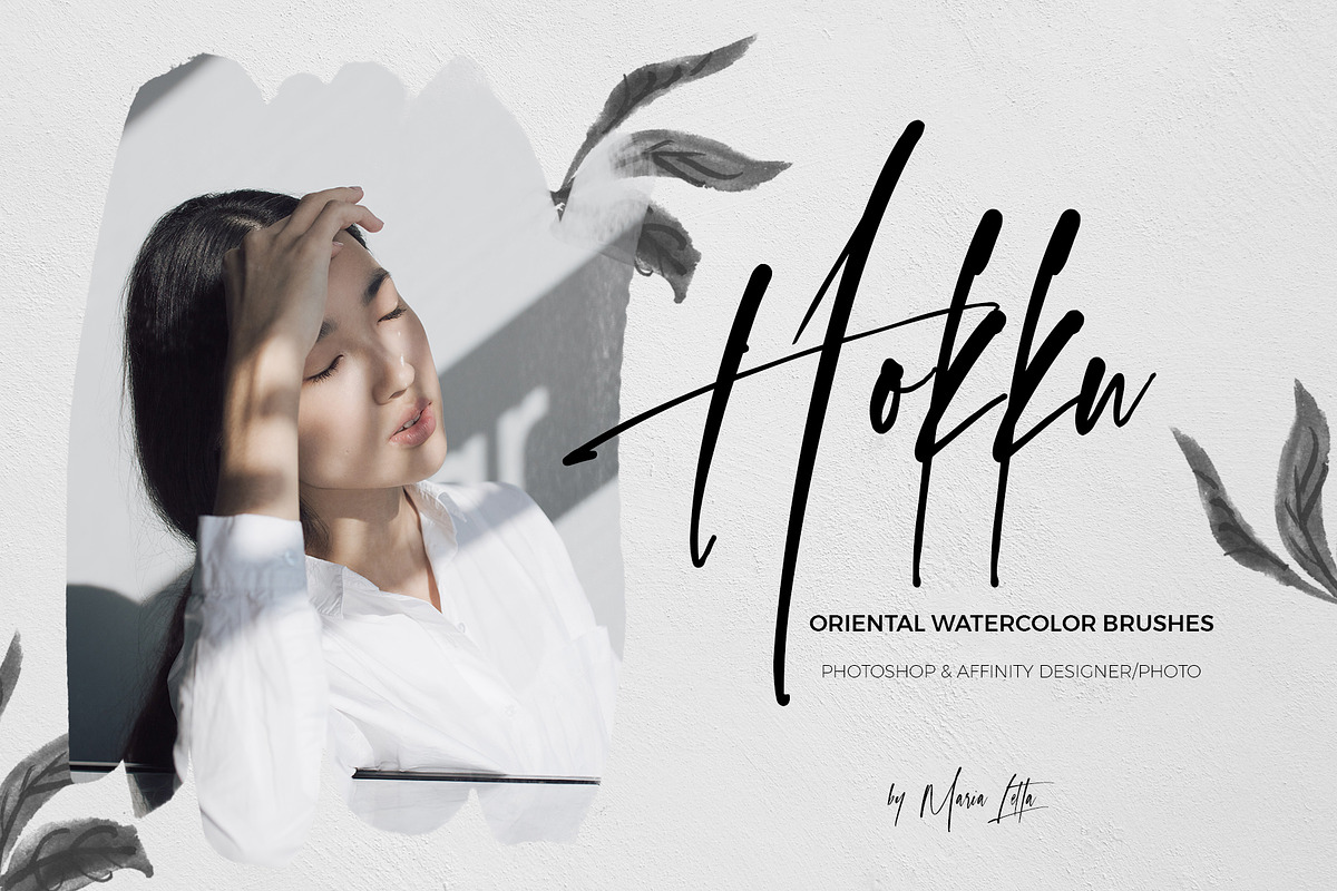 Hokku ☯ watercolor oriental brushset, a Brush Add-On by Beauty Drops (Photo 1 of 10)