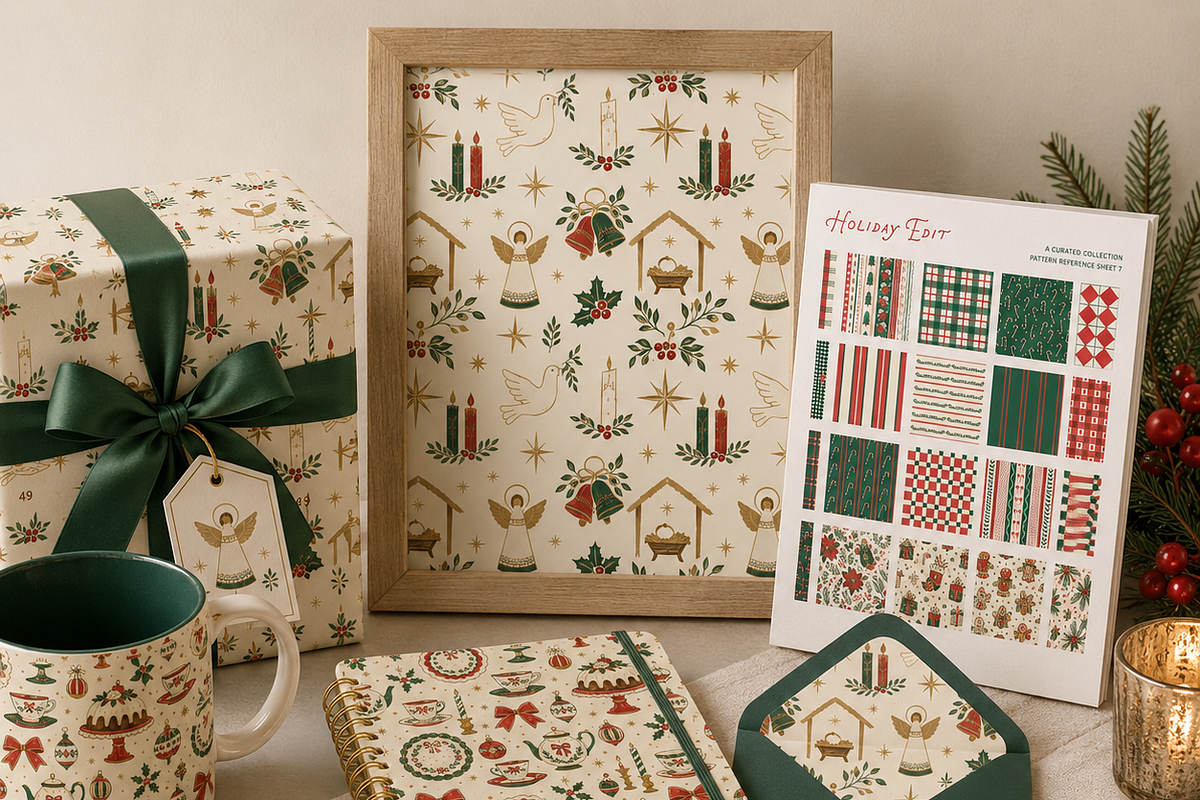 Christmas Seamless Patterns, a Decorative Illustration by HeavensStar (Photo 8 of 8)