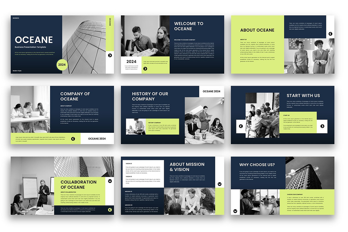 Oceane – Business Google Slide, a Presentation Template by kreatifreya (Photo 4 of 5)