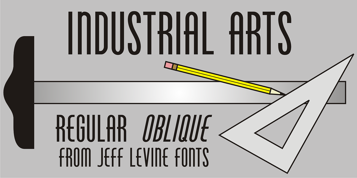 Industrial Arts JNL, a Sans Serif Font by Jeff Levine Fonts