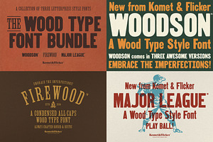The Wood Type Font Bundle, a Font by Komet & Flicker