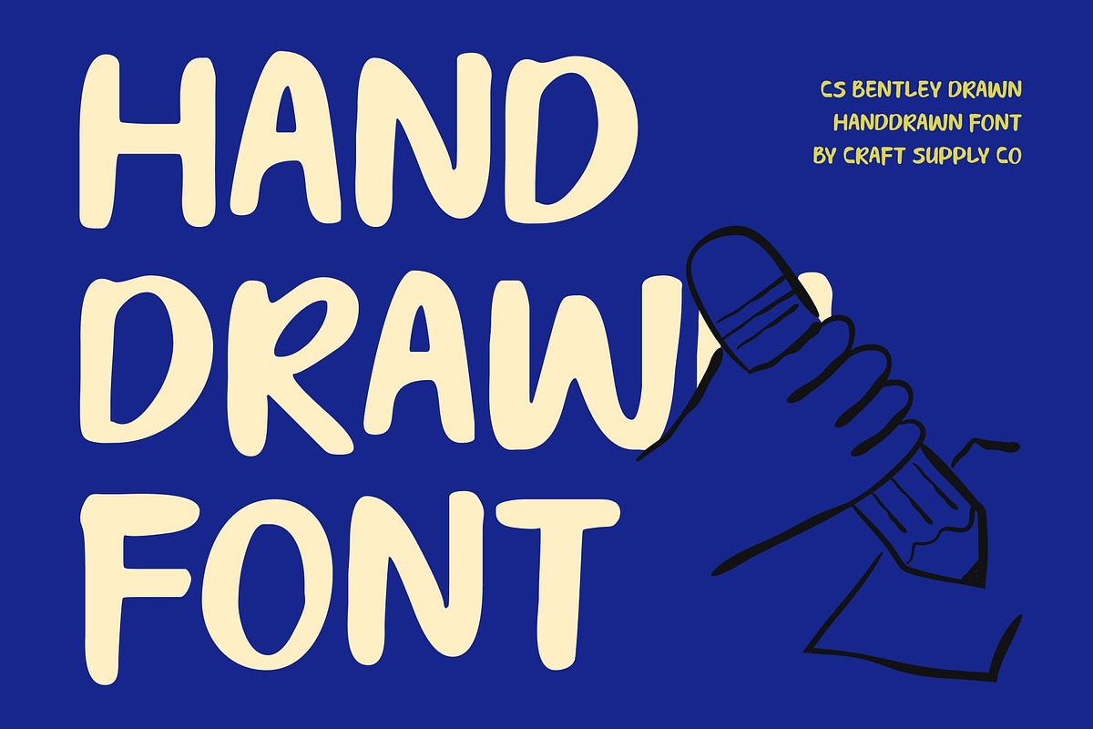 CS Bentley Drawn, a Sans Serif Font by Craft Supply Co. (Photo 2 of 8)