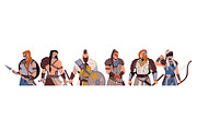 Vikings in armor with weapon set, a Person Illustration by PaperTrident (Thumbnail 2 of 2)