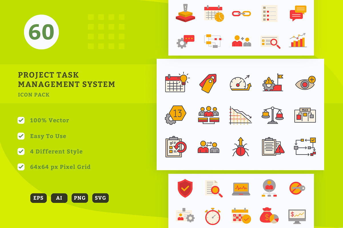 Project Task Management System Icons, an Icon by vexper (Photo 1 of 5)