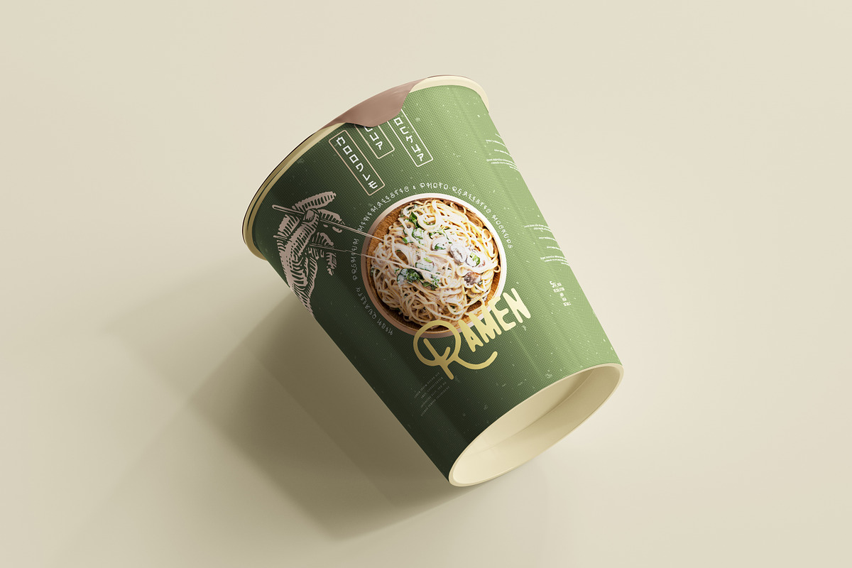 Noodle Cup Mock-ups, a Cups & Container Mockup by pmvch (Photo 6 of 20)