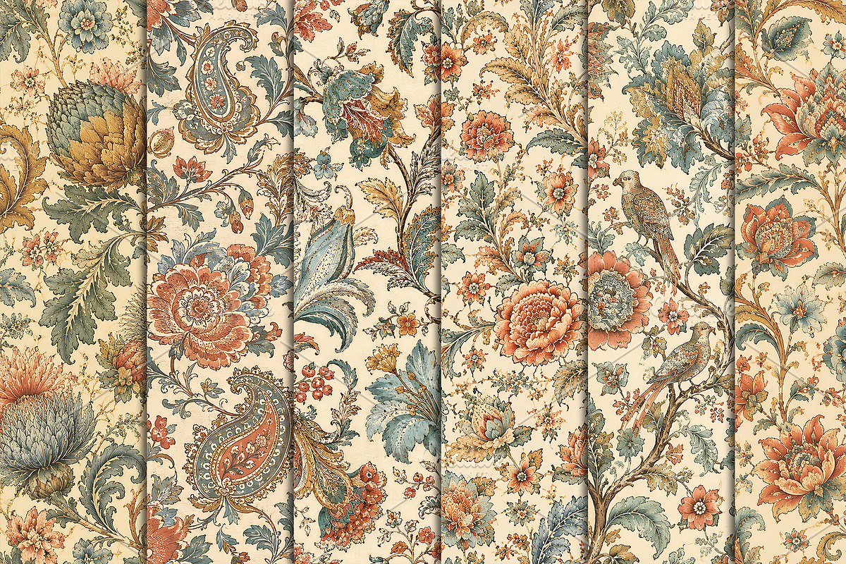 Vintage Chintz Floral Pattern, a Pattern Graphic by Artonix (Photo 2 of 4)