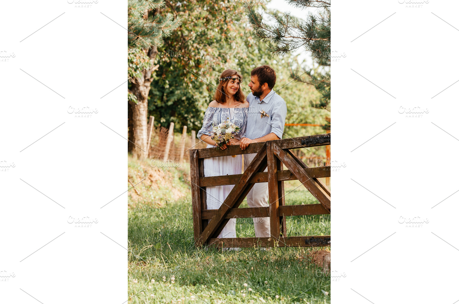 Eclectic rustic wedding couple, a Nature Photo by oksix