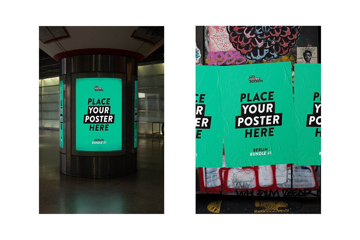 City Poster Mockup Bundle #1, a Print Template by City Poster Mockups (Photo 6 of 19)