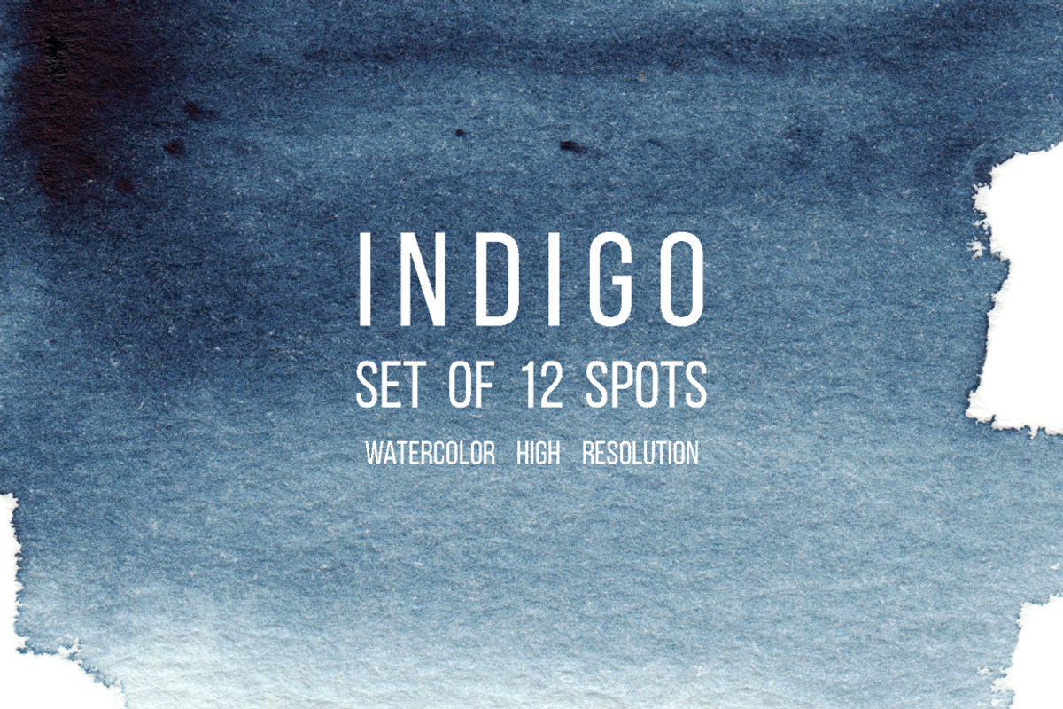 Watercolor Indigo Textures Set, a Texture Graphic by separisa (Photo 2 of 5)
