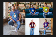 Grown Men's T-Shirt Mock-Up, a Shirt Mockup by Freeman Studio (Thumbnail 7 of 13)