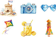 Summer Kids Beach Clipart, an Illustration by Designking (Thumbnail 3 of 5)