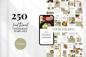 250 Food Themed Instagram Templates
