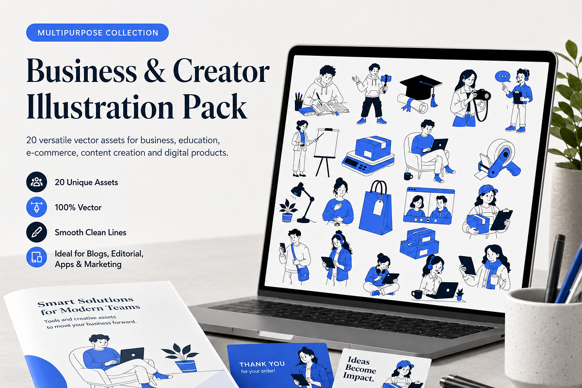 Business & Work Illustration Assets, an Object Graphic by Nerokanji_Designs (Photo 1 of 4)