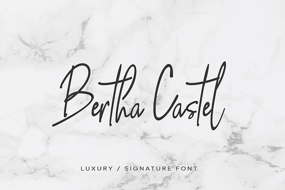 Bertha Castel Handmade Luxury Font