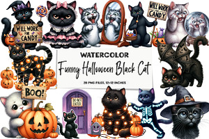 Funny Halloween Black Cat Sublimatio, an Illustration by DreamArtGraphic