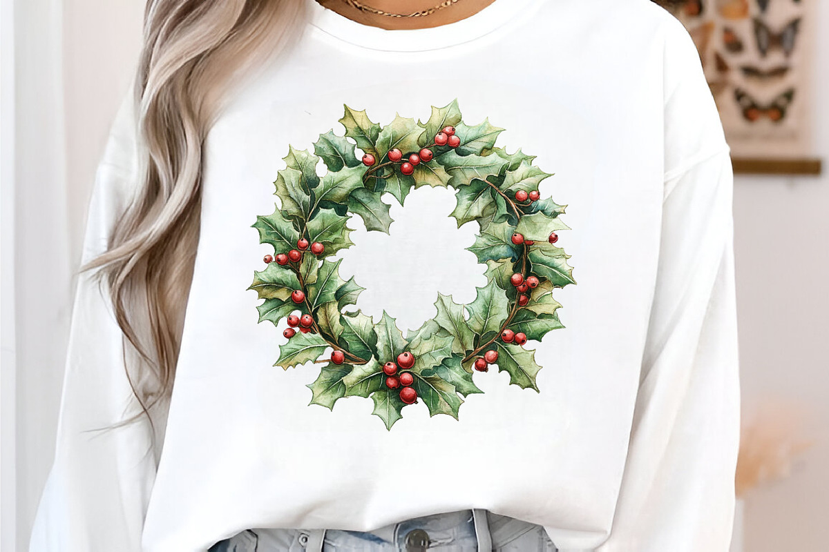 Vintage Green Christmas Winter PNG, an Illustration by SinaCreation (Photo 4 of 7)