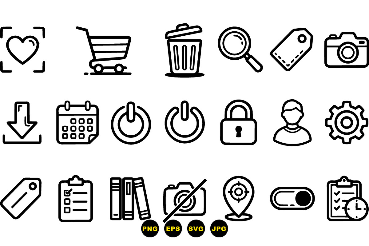 Minimal Line Icon Set, an Illustration by designvectx (Photo 3 of 3)