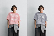T-Shirt Mockup PSD - Female Model, a Shirt Mockup by Rymden_Fl (Thumbnail 7 of 7)