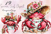 Whimsical Summer Crab Clipart Bundl, an Illustration by SVGArt (Thumbnail 1 of 9)