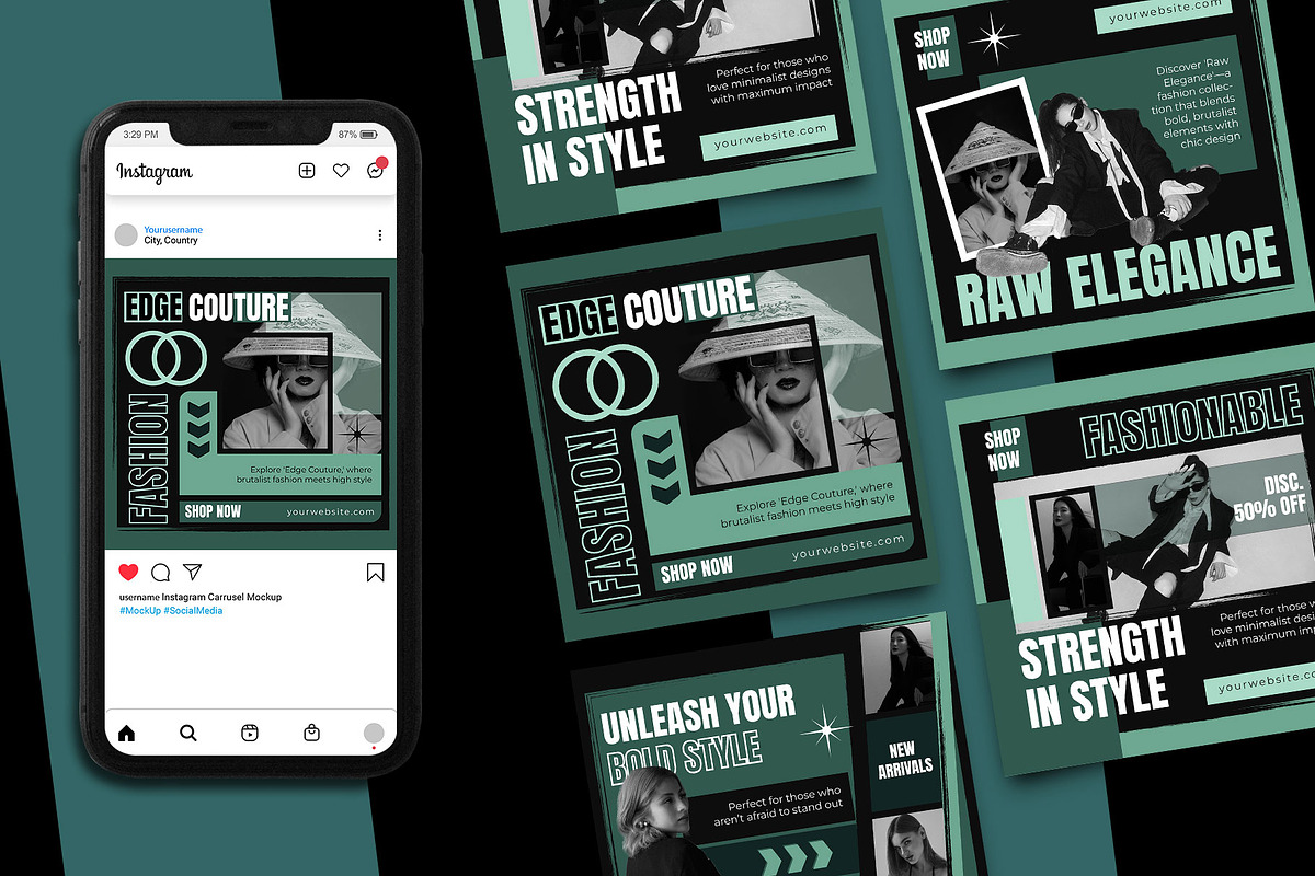 Fashion Instagram Post Template, a Social Media Template by Artnivora.Std