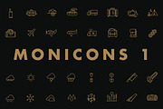Monicons 1 - 100 icons, an Outline Icon by timboelaars (Thumbnail 1 of 3)