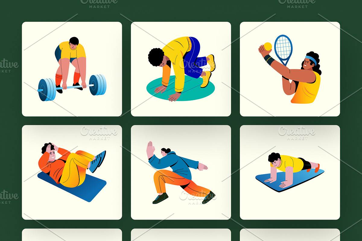 Fitness and Health Illustration Art, a Healthcare Illustration by Brickclay (Photo 9 of 9)