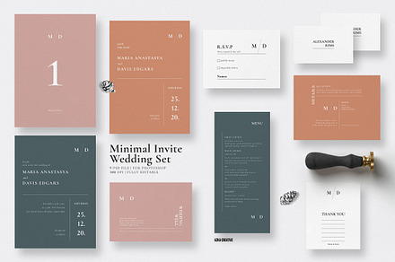 Minimal Invite Wedding Set, an Invitation Template by Azka Creative