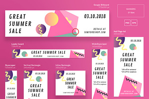 Banners Pack Summer Shop