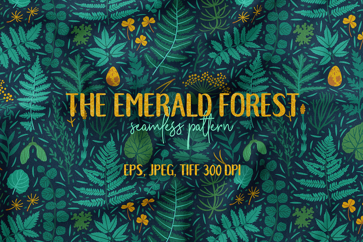 The emerald forest. Pattern design., a Pattern Graphic by MagicForestory (Photo 1 of 4)