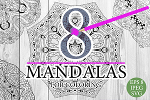 Mandalas for coloring 14, an Object Graphic by Watercolor fantasy