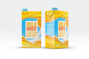 Milk or Juice Carton Mockup, an Advertising Mockup by Hubzway (Thumbnail 2 of 7)