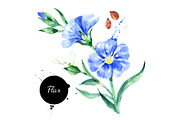 Watercolor Superfood Vector Set, a Food Illustration by Elena Pimonova (Thumbnail 2 of 5)