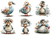 Whimsical Spring Duck Clipart, an Illustration by Dream Creation (Thumbnail 3 of 7)