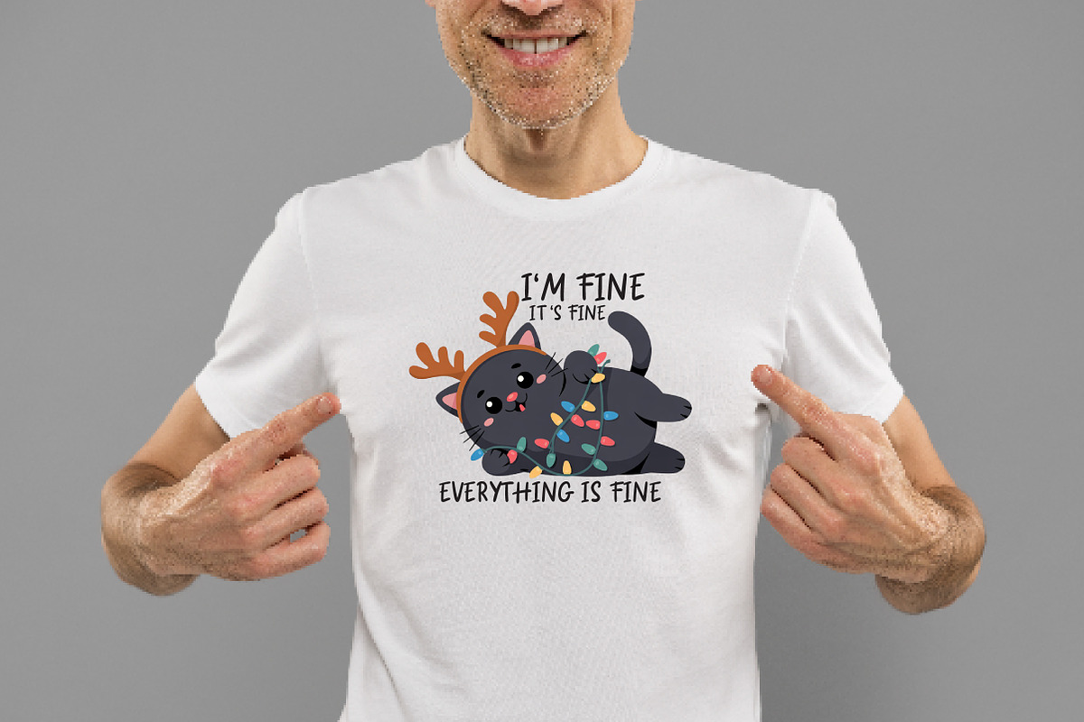 Funny Cat Christmas Png Sublimation, an Illustration by Daily.Designs (Photo 2 of 5)