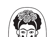Poster with beautiful Mexican woman, a Decorative Illustration by KVIO (Thumbnail 2 of 3)