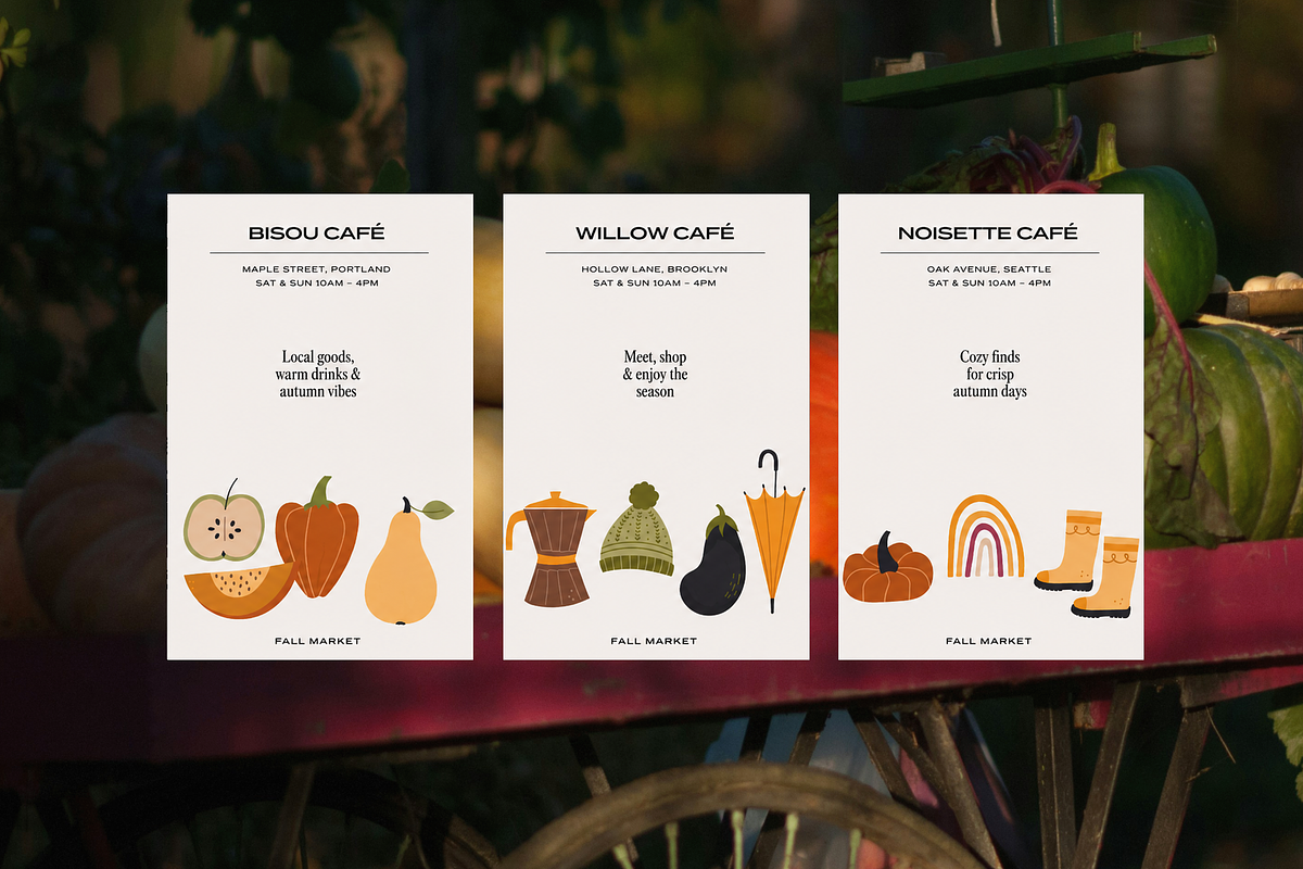 Cozy Autumn | Vector Stickers Pack, an Object Illustration by Nutalin Art (Photo 2 of 16)
