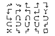 100 Arrow Glyph icon Set, an Outline Icon by shahsoft (Thumbnail 4 of 8)