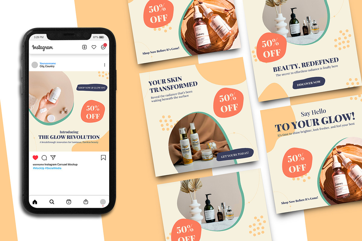 Beauty Sale Instagram Post Template, a Social Media Template by Artnivora.Std