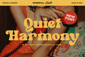 Quiet Harmony - Stylish Retro Font, a Serif Font by Windfall Co
