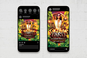 Tiki Bar Party Flyer Template