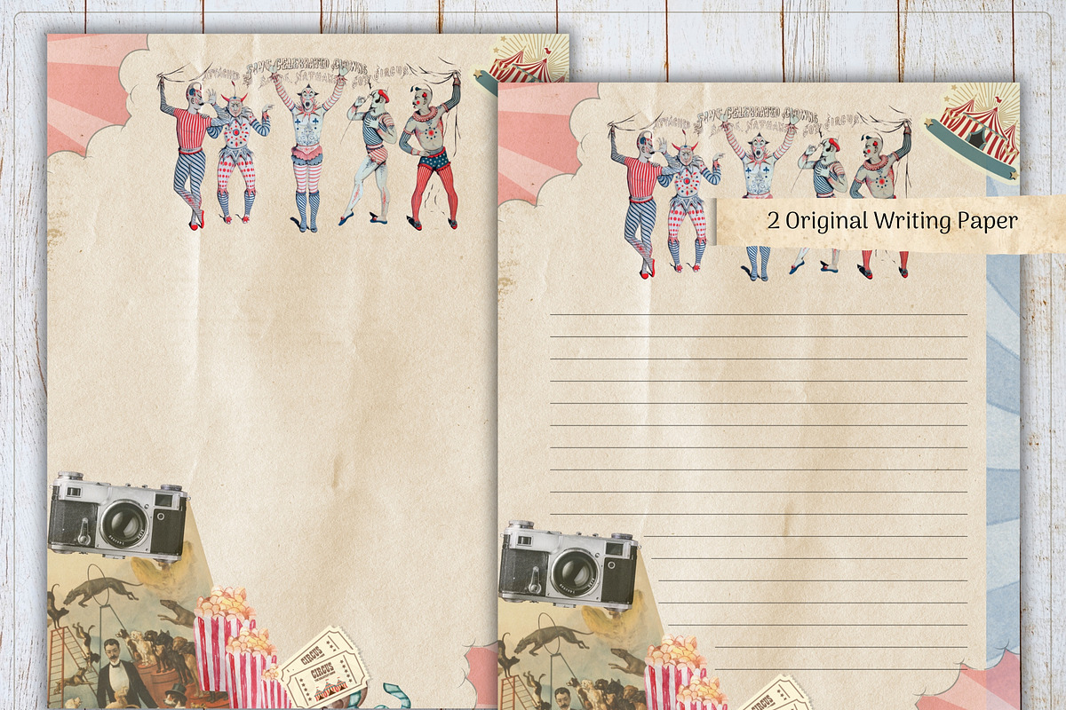 Circus Vintage Envelope and Ephemera, a Decorative Illustration by Print Haven Mochi Vintage (Photo 2 of 6)