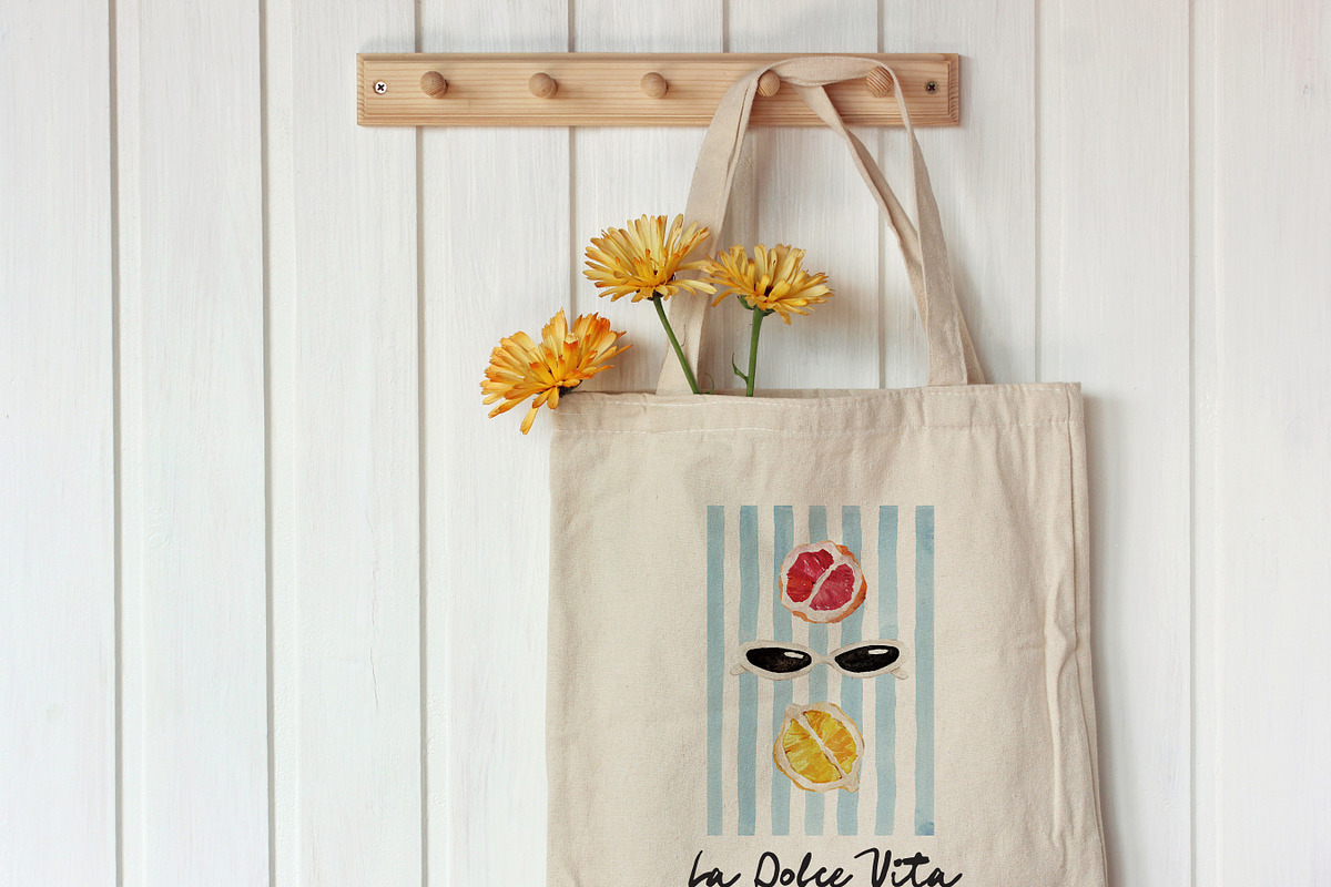 Watercolor Clipart - LA DOLCE VITA, a Decorative Illustration by Beigetime (Photo 4 of 13)